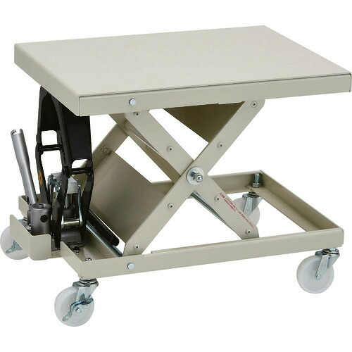 ■TRUSCO ローハイシステム リフター 油圧ジャッキ式 400X550 移動式 LHU381(1607966)[法人限定][直送元]｜ファーストFACTORY