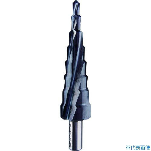 ■RUKO 4枚刃スパイラルステップドリル 6&minus;27mm ハイス ルナテックコーティング 101084P(1610599)｜ファーストFACTORY