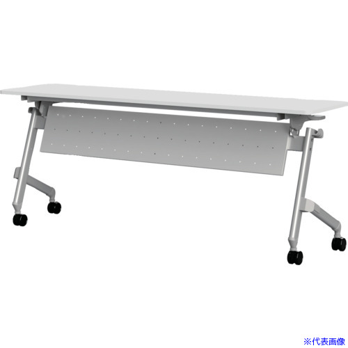 ■TRUSCO 折りたたみ会議テーブル パネル付 1800X450 天板ホワイト TNA1845PW(1613066)[送料別途お見積り][法人限定][直送] 26,527円