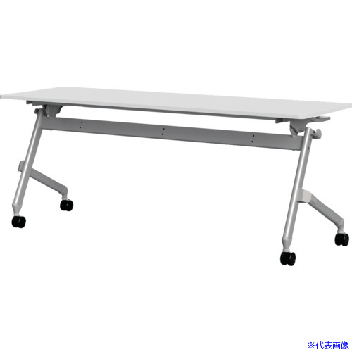 ■TRUSCO 折りたたみ会議テーブル 1800X600 天板ホワイト TNA1860W(1613076)[送料別途お見積り][法人限定][直送]