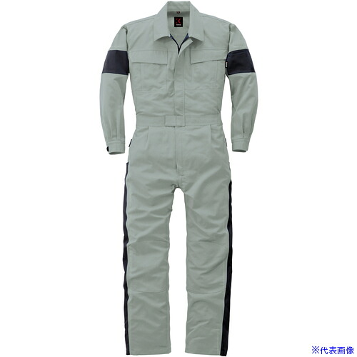 ■カンサイ AW(秋冬)モデル つなぎ服207－007グレー－5L 2070075L(1620608)[送料別途お見積り][法人限定][掲外取寄]