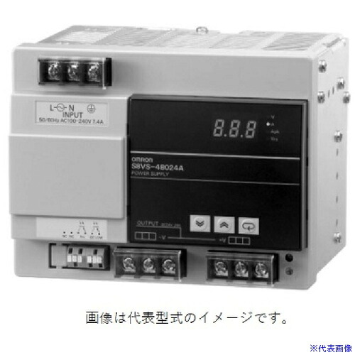 ■OMRON スイッチング・パワーサプライ 容量480W 出力電圧24V 交換時期お知らせ機能付 S8VS48024A(1631384)