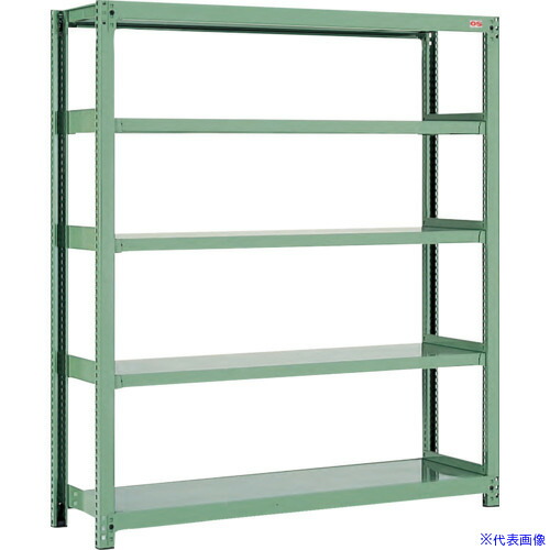 ■OS 中量物品棚 単体 間口900×奥行750×高さ1200(ベースPP製5mmを除く)mm B34344(1666390)[法人限定][外直送元]