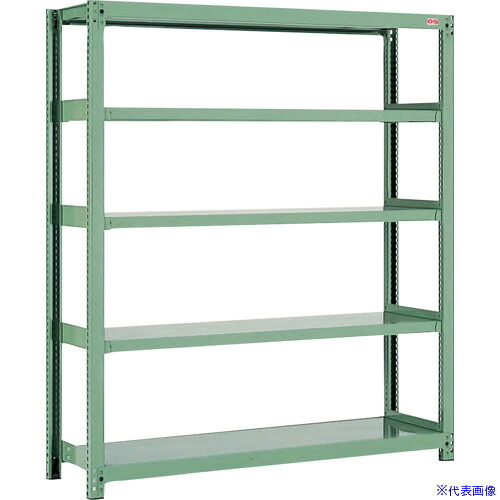 ■OS 中量物品棚 単体 間口1500&times;奥行450&times;高さ1200(ベースPP製5mmを除く)mm B34524(1666393)[法人限定][外直送元]｜ファーストFACTORY
