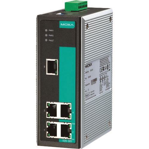■MOXA 5ポート(RJ45&times;4、マルチモードSTコネクタ&times;1) アンマネージド イーサネットスイッチ EDS305MST(1685463)[送料別途お見積り][法人限定][掲外取寄]｜ファーストFACTORY