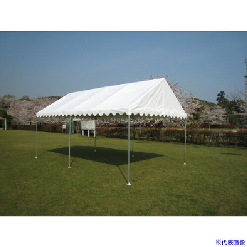 ■KOK 強力スーパーアルミキングテント W7.07XD3.55XH3.07 天幕色 緑 KSA2X4GN(1760440)[送料別途お見積り][法人限定][外直送]｜ファーストFACTORY