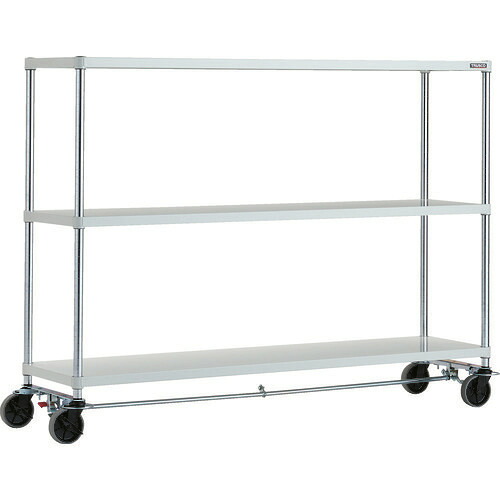 ■TRUSCO スチールラック フェニックスラック 1800X450 3段 U車輪4輪S付 W色 抗菌粉体塗装 PER4643U125B4W(1832683)[法人限定][直送元]