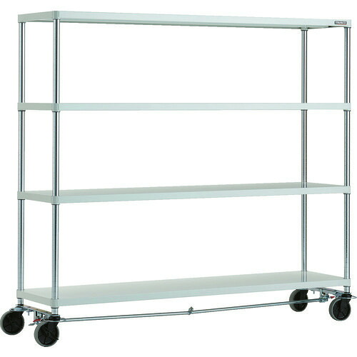 ■TRUSCO スチールラック フェニックスラック 1800X450 4段 U車輪4輪S付 W色 抗菌粉体塗装 PER5644U125B4W(1832693)[法人限定][直送元]｜ファーストFACTORY