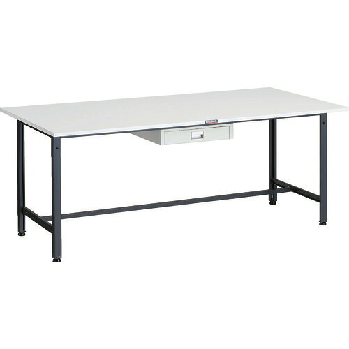 ■TRUSCO 軽荷重作業台(300kg)AE型 1800X900XH740 薄型1段引出し付 ダークグレー色 AE1809UDC1DG(1833819)[法人限定][直送元]