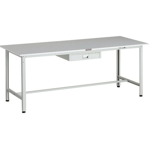 ■TRUSCO 軽荷重作業台(300kg)AE型 1800X750XH740 薄型1段引出し付 ホワイト色 RAE1800UDC1W(1833830)[法人限定][直送元]｜ファーストFACTORY