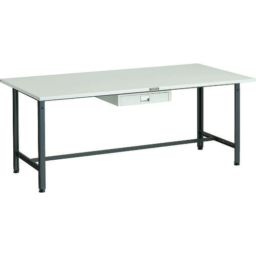 ■TRUSCO 軽荷重作業台(300kg)AE型 1800X900XH740 薄型1段引出し付 ダークグレー色 SAE1809UDC1DG(1833843)[法人限定][直送元]