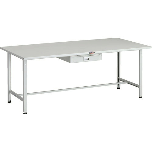 ■TRUSCO 軽荷重作業台(300kg)AE型 1800X900XH740 薄型1段引出し付 ホワイト色 SAE1809UDC1W(1833844)[法人限定][直送元]