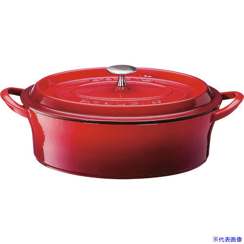 ■TKG ボン・ボネール ココットオーバル 17cm レッド ABVB608(1879733)[送料別途見積り][法人・事業所限定][掲外取寄]