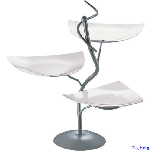 ■TKG Marttellato(マルテラート) ML アイアンシェイプサービングスタンド Cod.401.01ホワイト NBY2801(1931482)[送料別途お見積り][法人限定][掲外取寄]