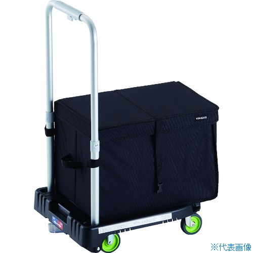 ■TRUSCO 樹脂台車 カルティオミニ weego 省音車輪 ブラック ストッパー付 THブレーキ付 WP2GBKJSTHB(1948173)
