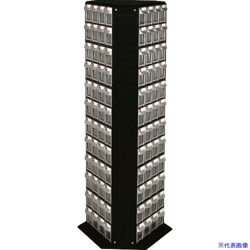 ■SHUTER 回転パーツスタンド 1230mm 144引出し 黒色 RFO8144BK(1948612)