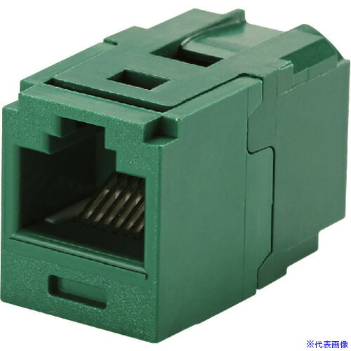 ■PANDUIT カテゴリ6A JJアダプタ(RJ45中継用ジャック) 緑 CC6X88GR(1949119)×10[送料別途お見積り][法人限定][メーカー取寄]