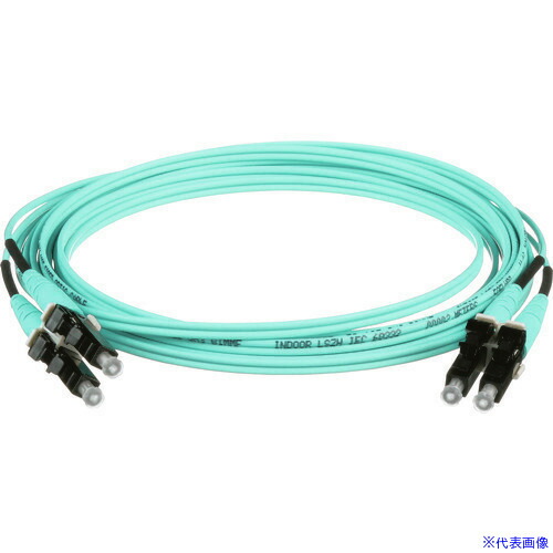 ■PANDUIT 光ファイバーパッチコード OM4(低損失タイプ) 両端LCデュプレックス LSZH 2m FZ2ELLNLNSNM002(1949260)