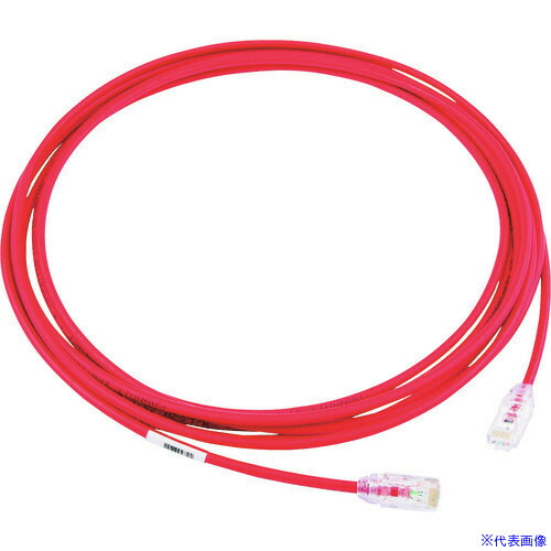 ■PANDUIT カテゴリ6A細径パッチコード 30m 赤 UTP28X30MRD UTP28X30MRD(1950621)×10[送料別途お見積り][法人限定][メーカー取寄]