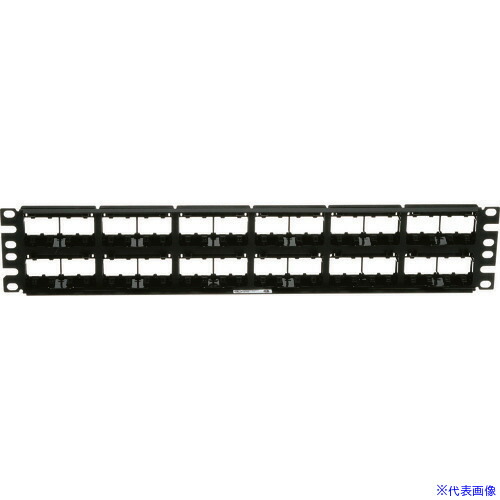 ■PANDUIT モジュラーパッチパネル枠 4ポートフェースプレートタイプ 48ポート 2U CPPL48WBLY CPPL48WBLY(2002580)｜ファーストFACTORY