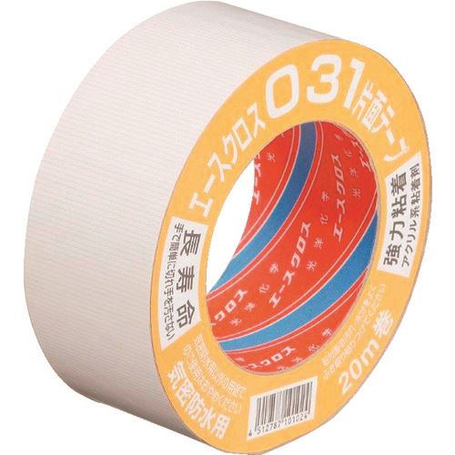 ■光洋化学 エースクロス031白 75mm&times;20m 0317520WH(2003882)&times;15[送料別途お見積り][法人限定][外直送]｜ファーストFACTORY 19,833円
