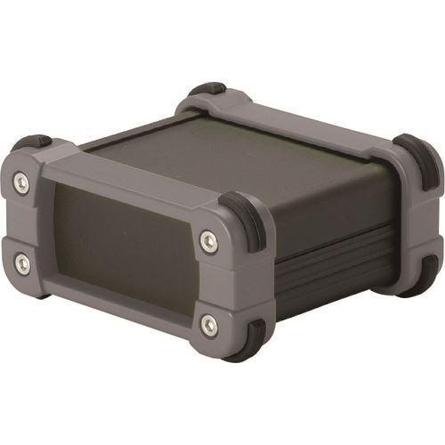 ■タカチ コーナーガード付アルミケースアルミパネルタイプ ブラック/グレー EXP20925BG(2028601)[法人限定][外直送元]
