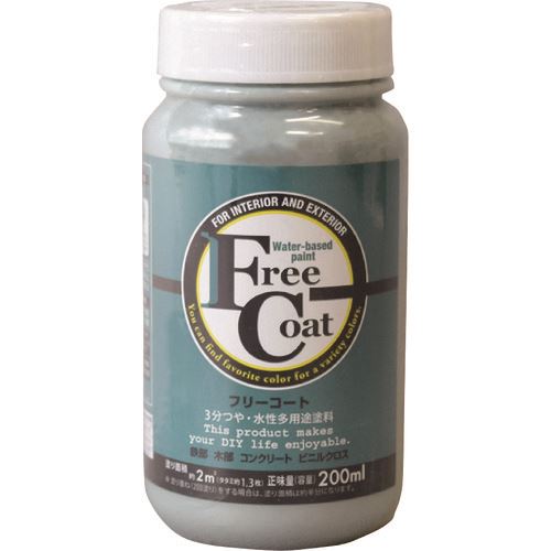 ■アトムペイント 水性フリーコート 200ML スノーグリーン 0000123129(2037108)&times;12[送料別途お見積り][法人限定][外直送]｜ファーストFACTORY