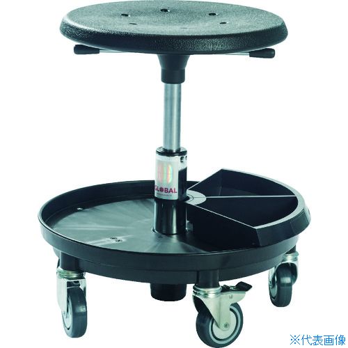 ■Global SIGMA 400P 工具トレー付作業チェア 樹脂製ベース 座高37～50cm 2030013000(2070849)