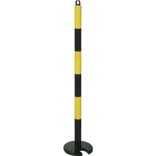 ■TRUSCO やわらかPUポール イエロー・ブラック 128cm アンカー穴10mm付 屋内外型タイプ TGP13A(2072144)[送料別途お見積り][法人限定]｜ファーストFACTORY
