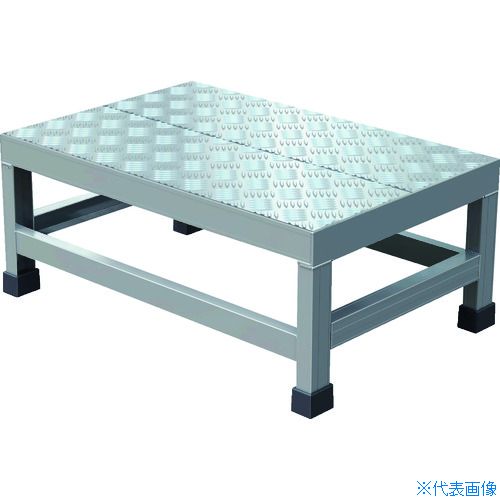 ■TRUSCO アルミ製溶接一体構造型作業台 縞板タイプ 一段(完成品) W600×D400×H250 WTDBC6425(2074492)