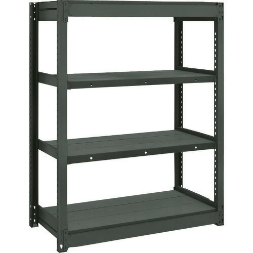 ■TRUSCO TUG型軽量ボルトレス棚 黒 100kg 単体型 940×474×H1200 4段 TUG10043S4BK(2075462)[法人限定][直送元]
