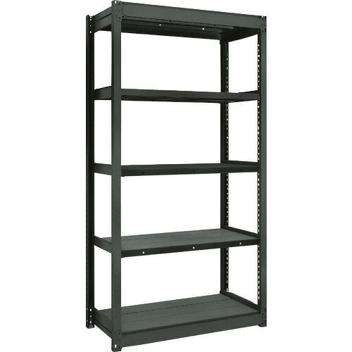 ■TRUSCO TUG型軽量ボルトレス棚 黒 100kg 単体型 940&times;474&times;H1800 5段 TUG10063S5BK(2075500)[法人限定][直送元]｜ファーストFACTORY