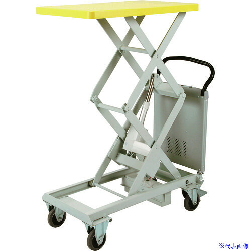 ■ダンディ 電動リニア式リフト台車 プレミアムダンディリニア Wシザー 100kg W800&times;D500 PLM100W(2082589)[送料別途お見積り][法人限定][直送]｜ファーストFACTORY