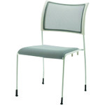 ■JTX 707127)会議イス GKM&minus;51 ホワイト 肘無固定脚 GKM51WH(2096637)[送料別途お見積り][法人限定][外直送]｜ファーストFACTORY