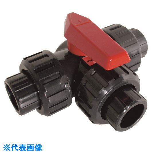 ■エスロン 三方ボール洗浄 本体材質PVC シール材質EPDM TS 25A ST3SE(2097990)[送料別途お見積り][法人限定][外直送]