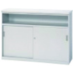■JTX 331988)ハイカウンタ－ CS－129HST 中棚付 WH CS129HSTWH(2106147)[送料別途お見積り][法人限定][外直送]