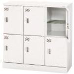 ■PLUS 617198)多人数用ロッカー KL－L32 W4 KLL32W4(2113774)[送料別途お見積り][法人限定][外直送]