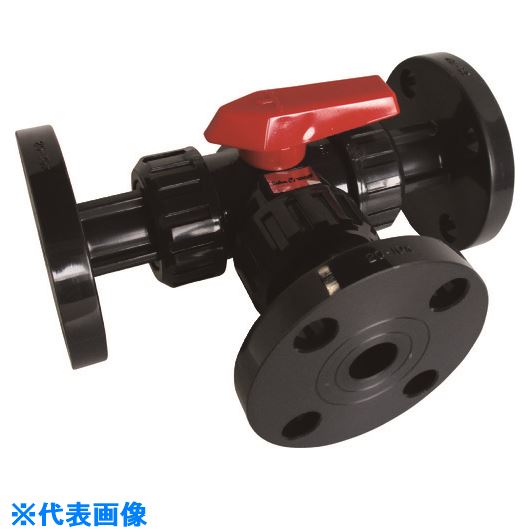 ■エスロン 三方ボール洗浄 本体材質PVC シール材質EPDM JIS10KF 15A ST1FE(2118925)[送料別途お見積り][法人限定][外直送]
