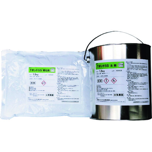 ■グリーンクロス ポストフレックス用 エポキシ系接着剤3kg缶 TSS&minus;3K 6300004064(2123634)[送料別途お見積り][法人限定][外直送]｜ファーストFACTORY