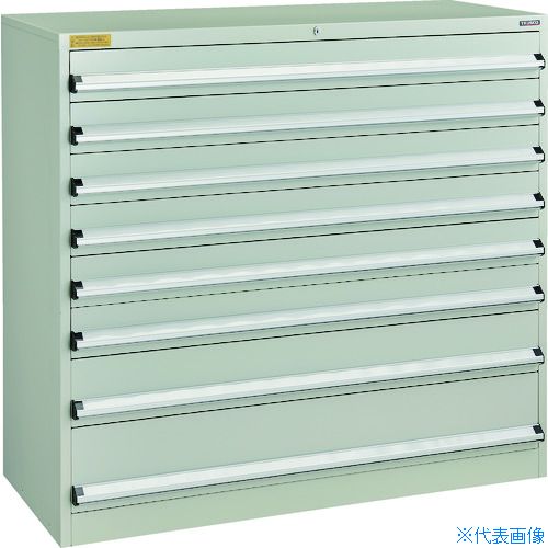 ■TRUSCO VE13S型キャビネット 1300X550XH1200 引出8段 VE13S1203W(2152855)[法人限定][直送元]｜ファーストFACTORY