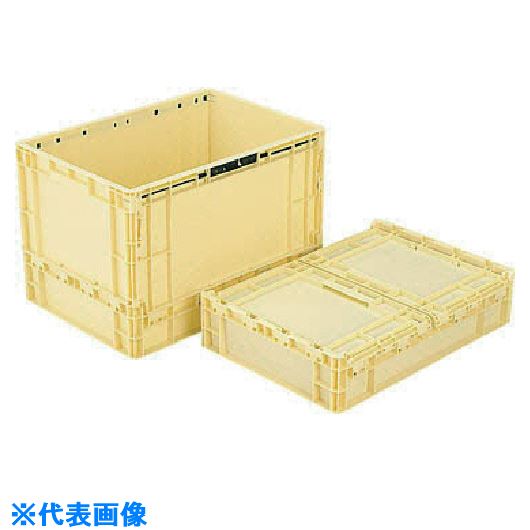 ■サンコー 折りたたみコンテナー 557050 オリコンEP100B クリーム SK557050(2165291)[送料別途お見積り][法人限定][外直送]