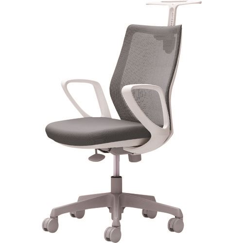 ■OKAMURA CG-M 固定肘 背メッシュ ハンガー有 ホワイトボディ ナイロンキャスター グレー CG22WRFZK2(2165401)[送料別途お見積り][法人限定][外直送] 43,230円