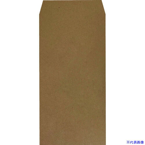 ■キングコーポ 長形3号未晒クラフト封筒スミ貼 枠ナシ 80g/平方m1000枚X2箱 080191(2165638)×2[法人限定][外直送元]