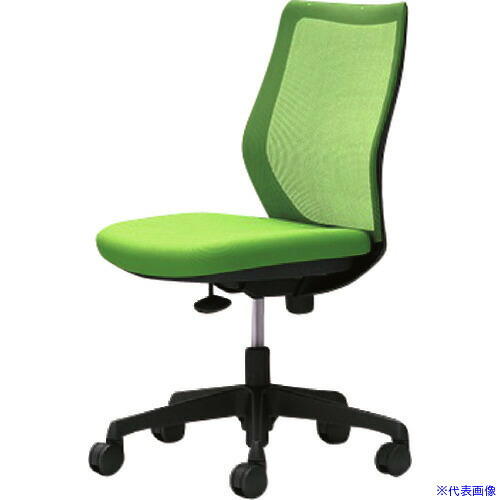 ■OKAMURA CG-M 肘無 背メッシュ ハンガー無 ブラックボディ ナイロンキャスター ライムグリーン CG11ZRFZK5(2166888)[送料別途お見積り][法人限定][外直送] 27,957円