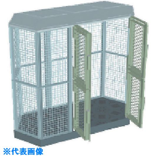 ■サンコー ゴミステーション(エコノミー) 805651 グレー 805651GL00(GY)(2168449)[送料別途お見積り][法人限定][外直送]