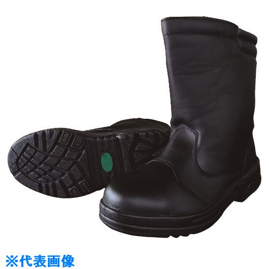 ■喜多 耐油底ウレタンワークブーツ半長靴 MK7890 ブラック 24.5 MK7890BK24.5(2169639)[送料別途お見積り][法人限定][掲外取寄]