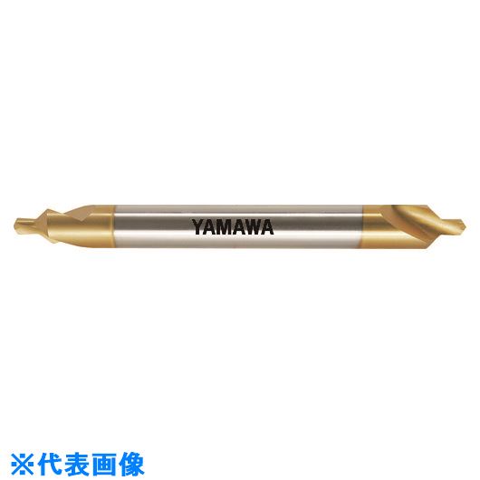 ■ヤマワ ロングシャンクコーティング強ねじれ溝A形90° センタ穴ドリル CE－QL V L150 1X90°X4 CEQLV1501X90X4(2171095)