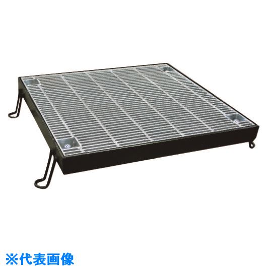 ■タカラ LSハイテングレーチング ますぶたボルト固定式正方形用 細目 T-20 NDHB4477NT20(2173672)[送料別途お見積り][法人限定][外直送]