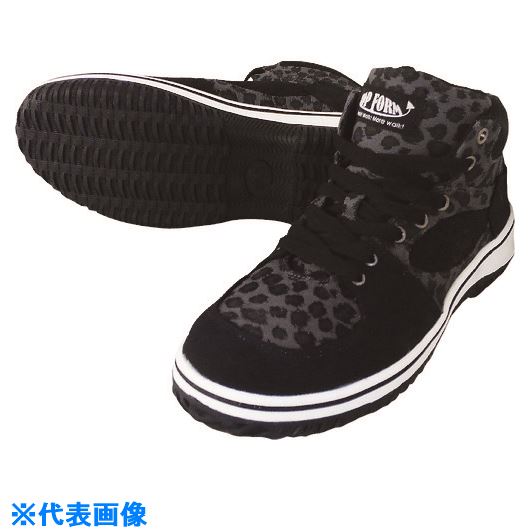 ■喜多 ハイカットセーフティスニーカー MG5590 レオパルド 25.0 MG5590LEO25.0(2174365)