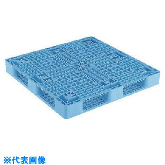 ■サンコー プラスチックパレット 812132 D4－1111－7青 SK812132(2175275)[送料別途お見積り][法人限定][外直送]